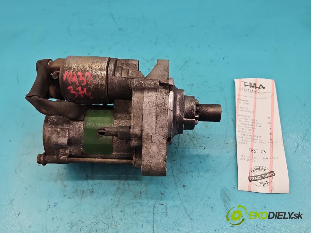 Honda Civic VI 1995-2001 1.4 16V 90 hp  66 kW 1396 cm3 5- startér: 31200-P1K-EO (Startér)