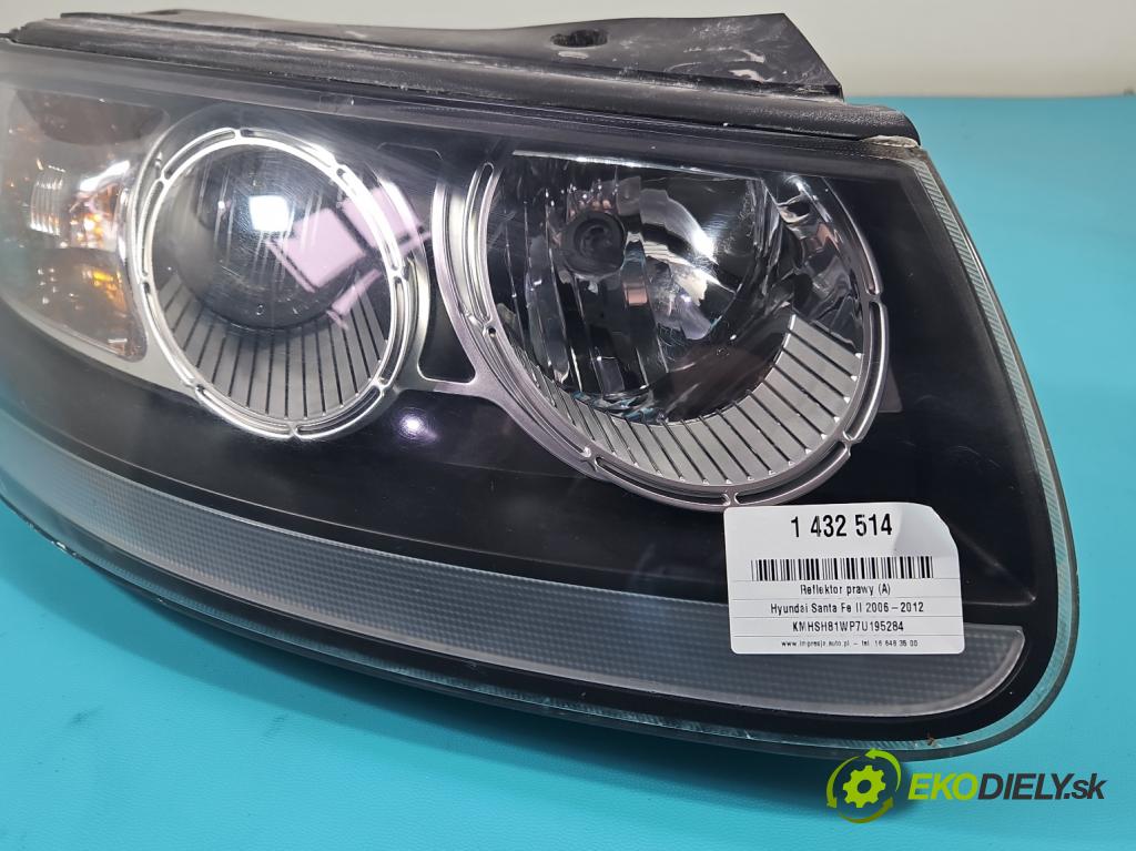 Hyundai Santa Fe II 2006-2012 2.2 CRDI 150 HP automatic 110 kW 2188 cm3 5- Reflektor: pravý 92102-2BXXX (Svetlo predné pravé)