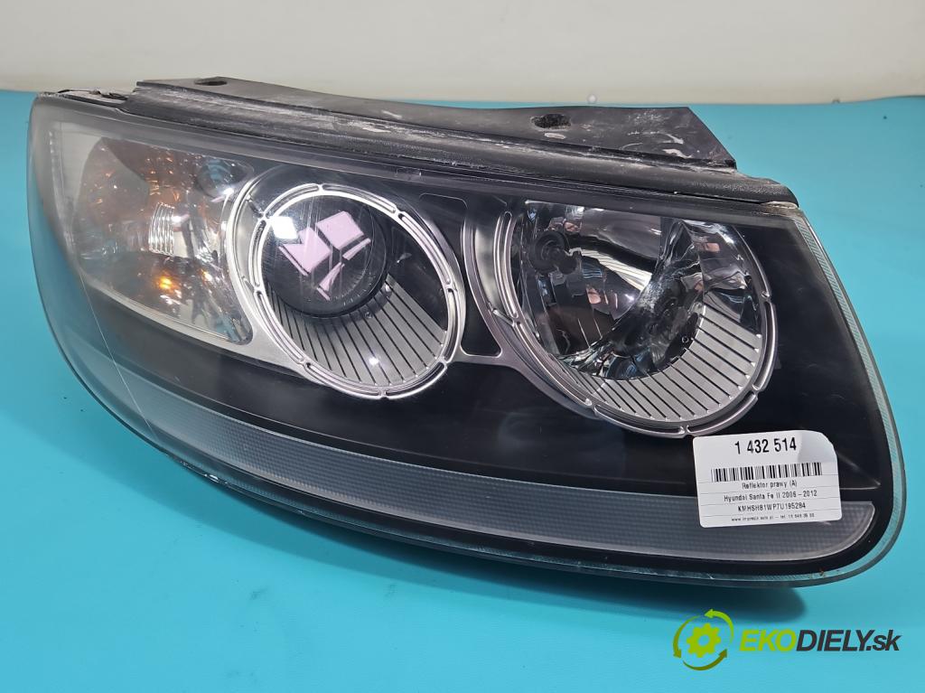 Hyundai Santa Fe II 2006-2012 2.2 CRDI 150 HP automatic 110 kW 2188 cm3 5- Reflektor: pravý 92102-2BXXX (Svetlo predné pravé)