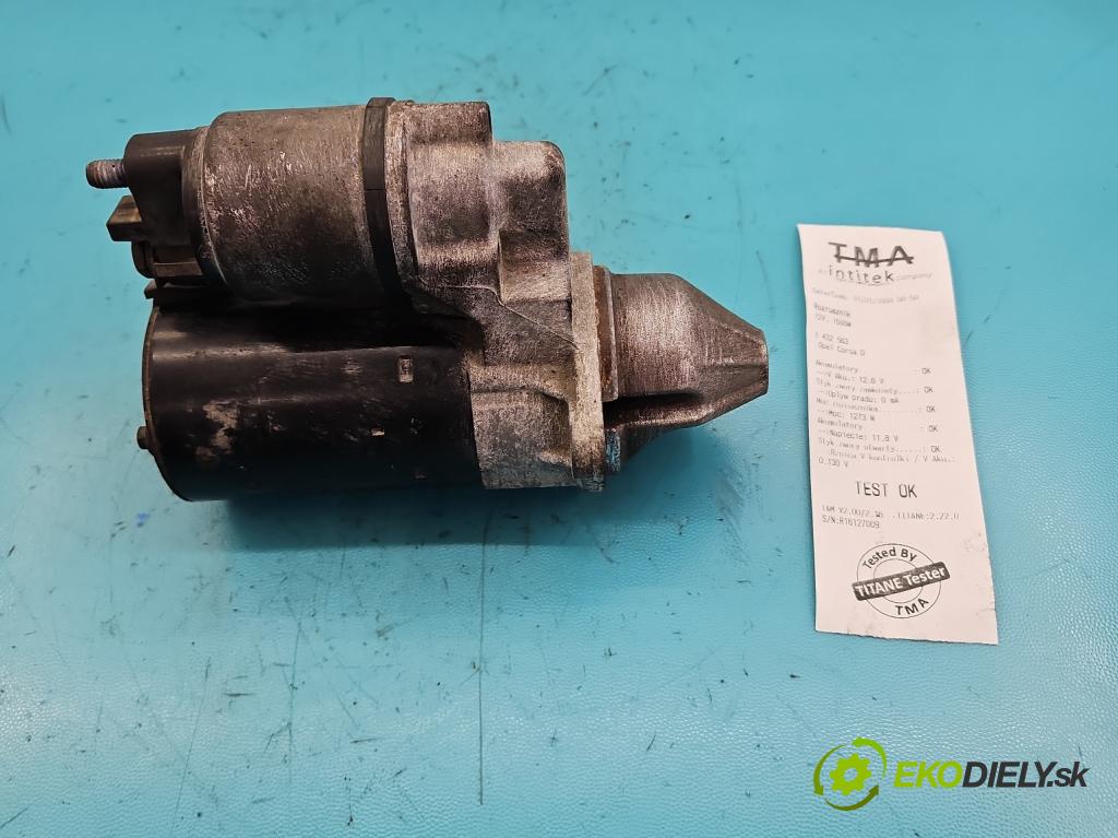 Opel Corsa D 2006-2014 1.4 16V 90 HP manual 66 kW 1364 cm3 5- štartér  (Štartér)