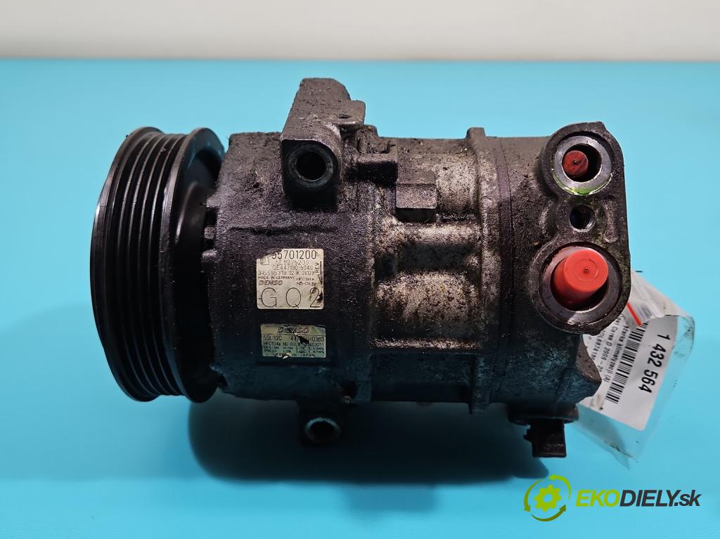 Opel Corsa D 2006-2014 1.4 16V 90 HP manual 66 kW 1364 cm3 5- Kompresor: klimatizácie 55701200 (Kompresory klimatizácie)