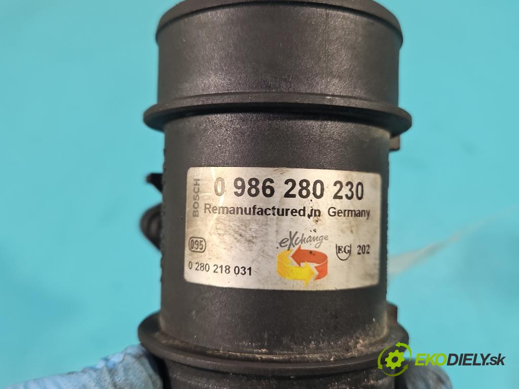 Opel Corsa C 2000-2006 1.0 12V 58 HP manual 43 kW 973 cm3 3- průtokoměr: 0280218031 (Váhy vzduchu)