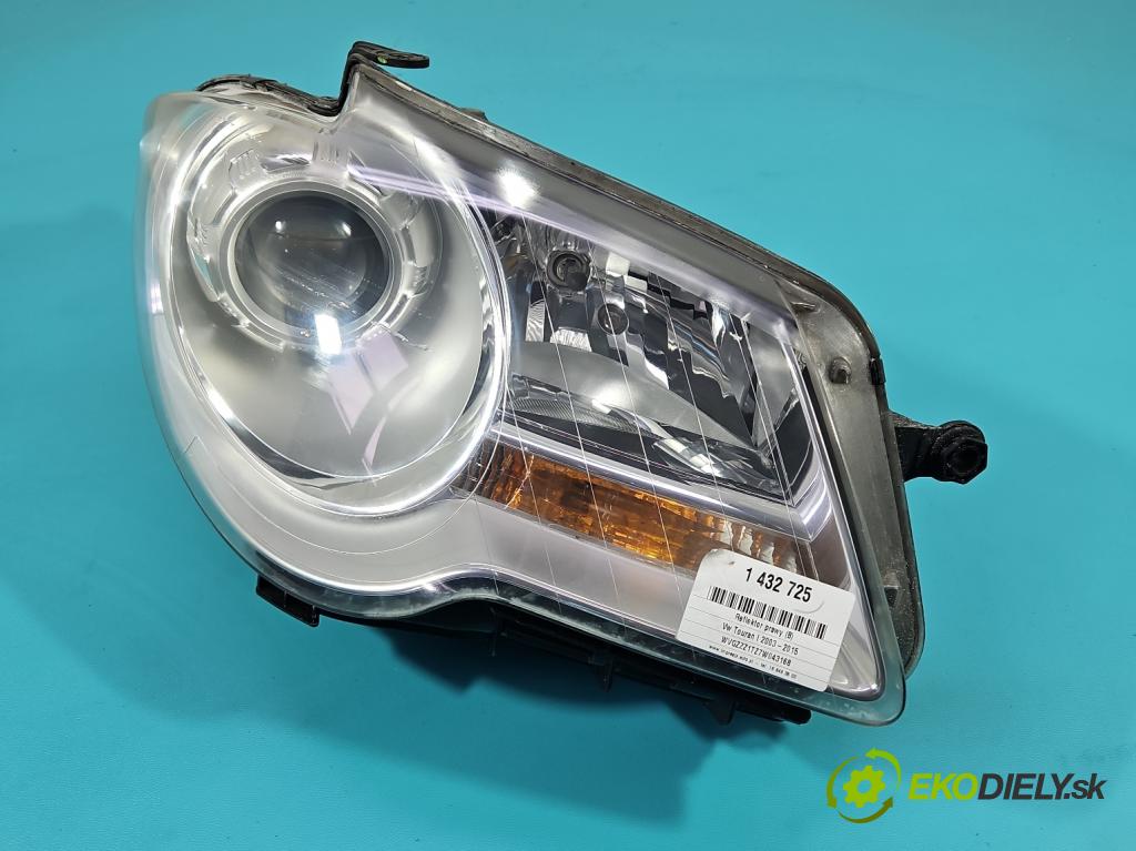 Vw Touran I 2003-2015 1.9 tdi 105 HP manual 77 kW 1896 cm3 5- Reflektor: pravý 1T1941006B (Svetlo predné pravé)