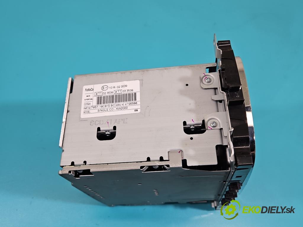 Ford Focus Mk2 2004-2011 1.6 tdci 90 HP manual 66 kW 1560 cm3 5- Radio originál 7M5T-18C815-BC