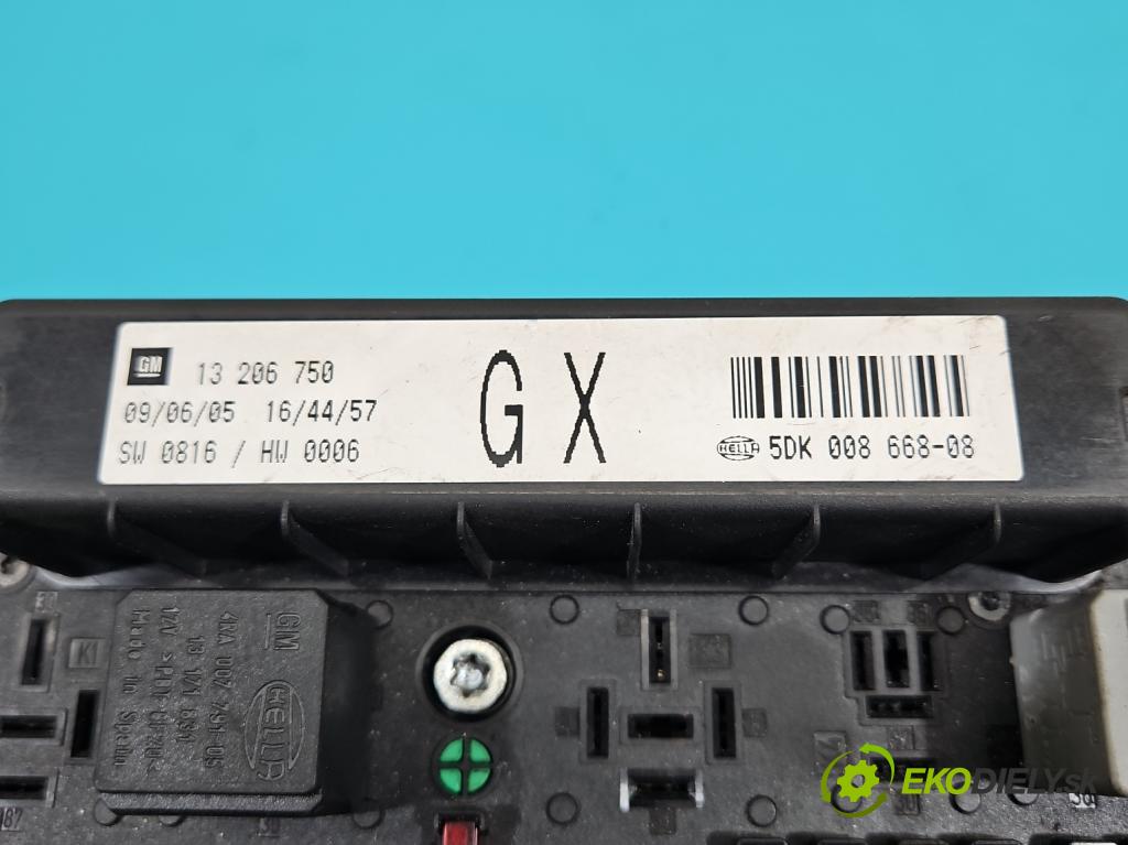 Opel Astra III 2004-2014 1.6 16V 105 hp manual 77 kW 1598 cm3 5- skříňka pojistková 13206750 (Pojistkové skříňky)