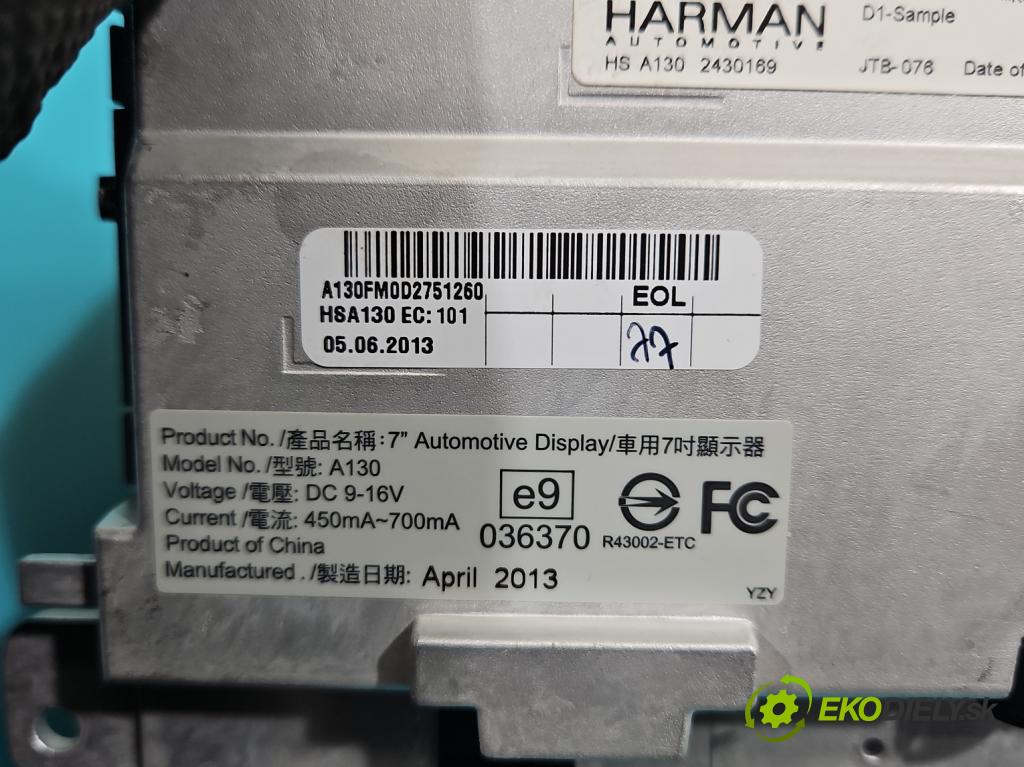 Audi A4 B8 2007-2015 2.0 TFSI 211KM automatic 155 kW 1984 cm3 5- Zobrazit: 8R0919604A (Prístrojová doska, displej)