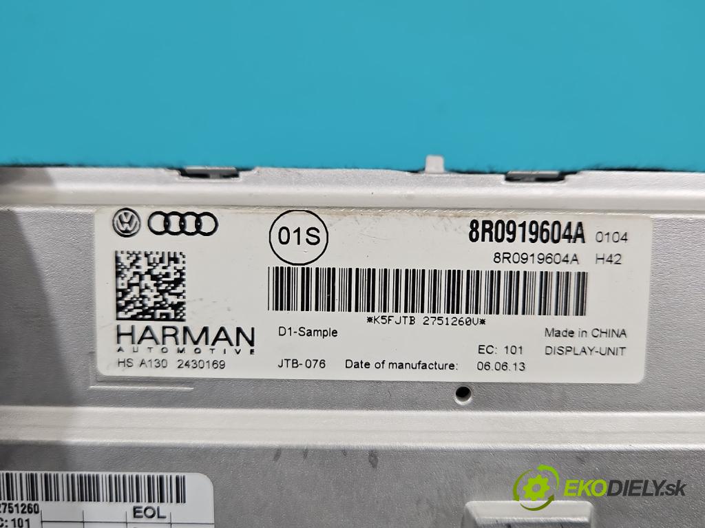Audi A4 B8 2007-2015 2.0 TFSI 211KM automatic 155 kW 1984 cm3 5- Zobrazit: 8R0919604A (Prístrojová doska, displej)