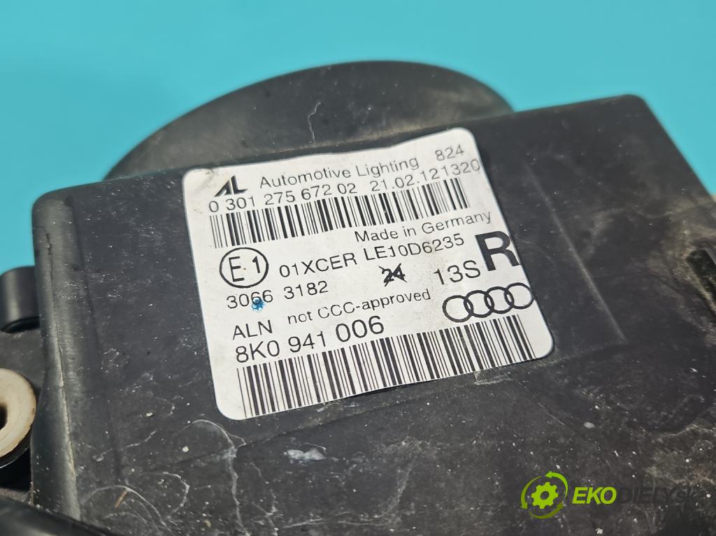 Audi A4 B8 2007-2015 2.0 TFSI 211KM automatic 155 kW 1984 cm3 5- Reflektor: pravý 8K0941006 (Svetlo predné pravé)