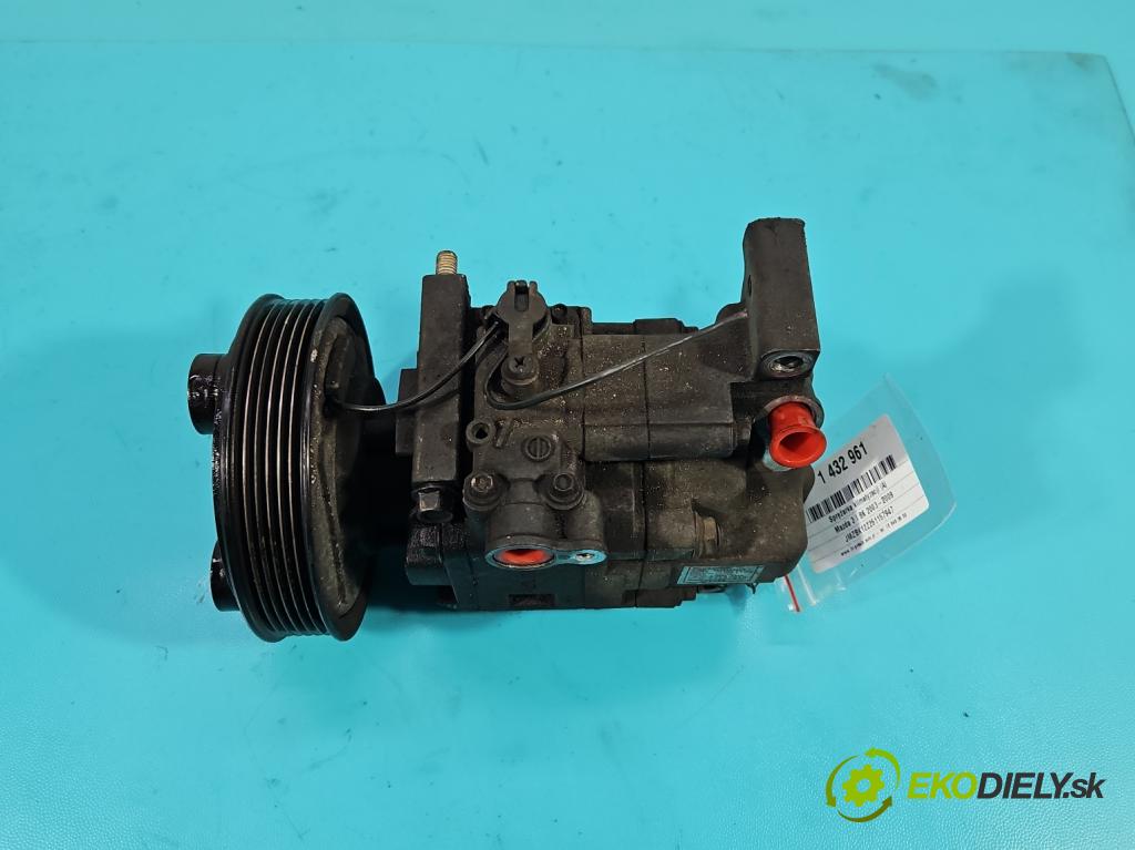 Mazda 3 I BK 2003-2009 1.6 16V 105 HP manual 77 kW 1598 cm3 4- Kompresor: klimatizácie H12A1AG4DY (Kompresory klimatizácie)