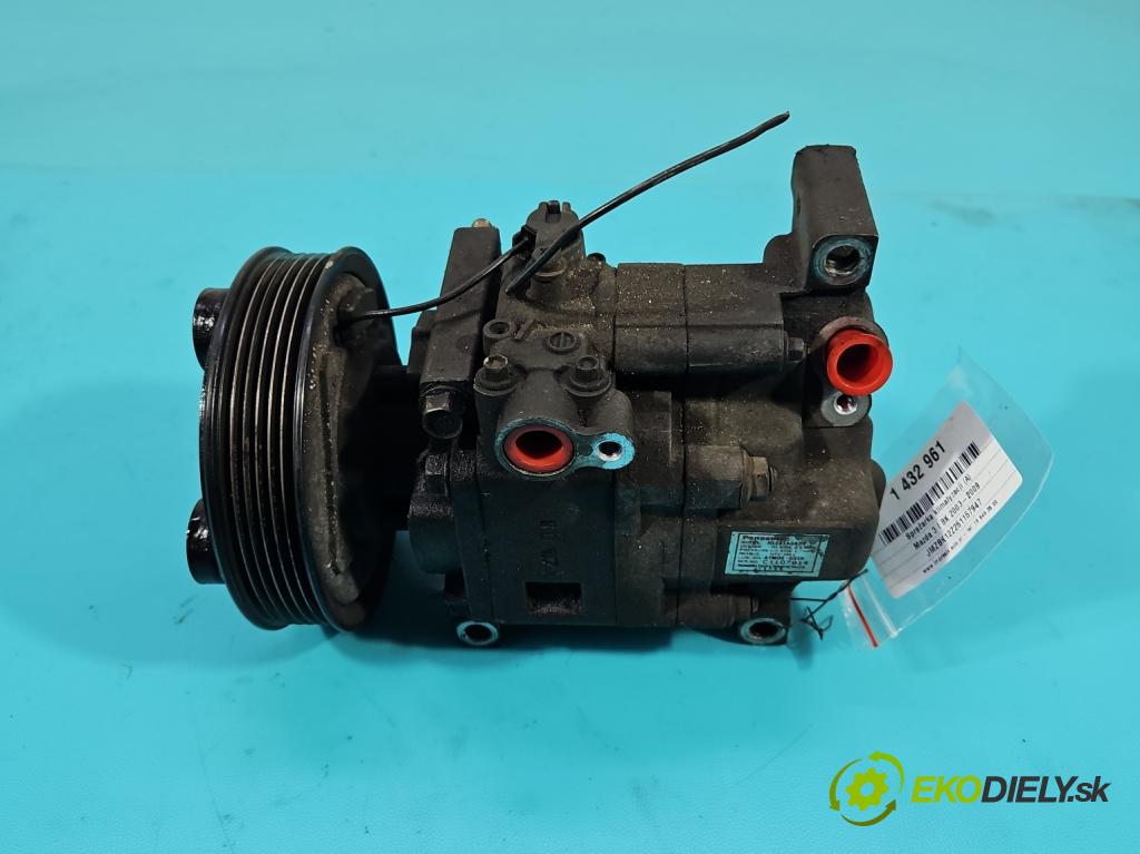 Mazda 3 I BK 2003-2009 1.6 16V 105 HP manual 77 kW 1598 cm3 4- Kompresor: klimatizácie H12A1AG4DY (Kompresory klimatizácie)