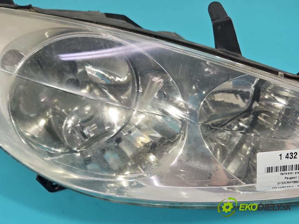 Peugeot 307 2.0 hdi 90 HP manual 66 kW 1997 cm3 5- Reflektor: pravý 9634369080 (Svetlo predné pravé)