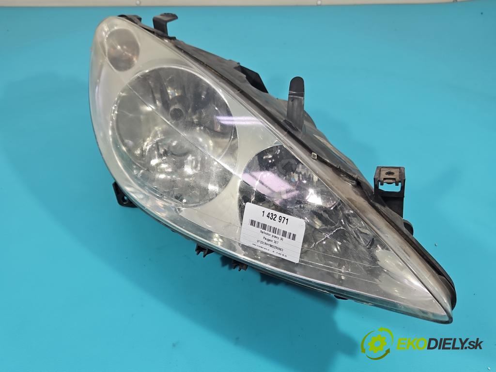 Peugeot 307 2.0 hdi 90 HP manual 66 kW 1997 cm3 5- Reflektor: pravý 9634369080 (Svetlo predné pravé)