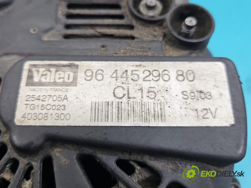 Peugeot 206 1.4 hdi 68 HP manual 50 kW 1398 cm3 5- Alternator 9644529680 (Alternátor)