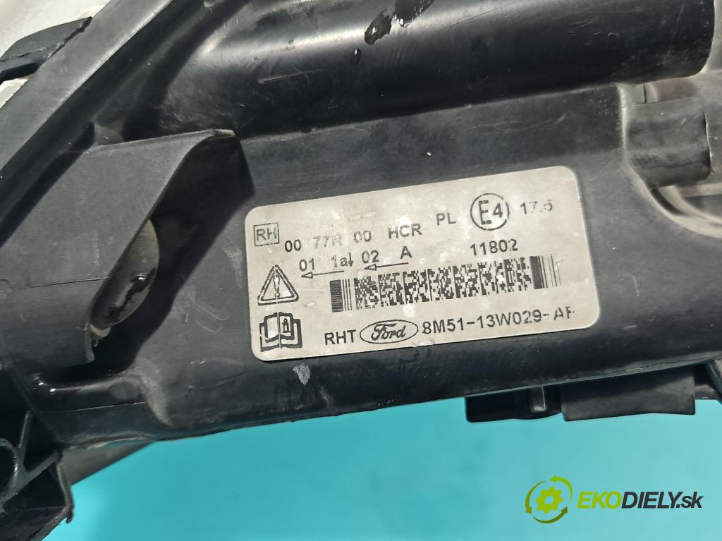 Ford Focus Mk2 2004-2011 1.6 tdci 90 HP manual 66 kW 1560 cm3 5- Reflektor: pravý 8M51-13W029-AF (Svetlo predné pravé)