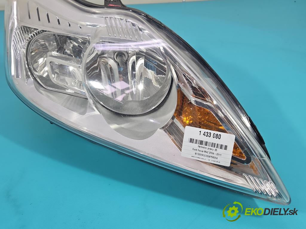 Ford Focus Mk2 2004-2011 1.6 tdci 90 HP manual 66 kW 1560 cm3 5- Reflektor: pravý 8M51-13W029-AF (Svetlo predné pravé)