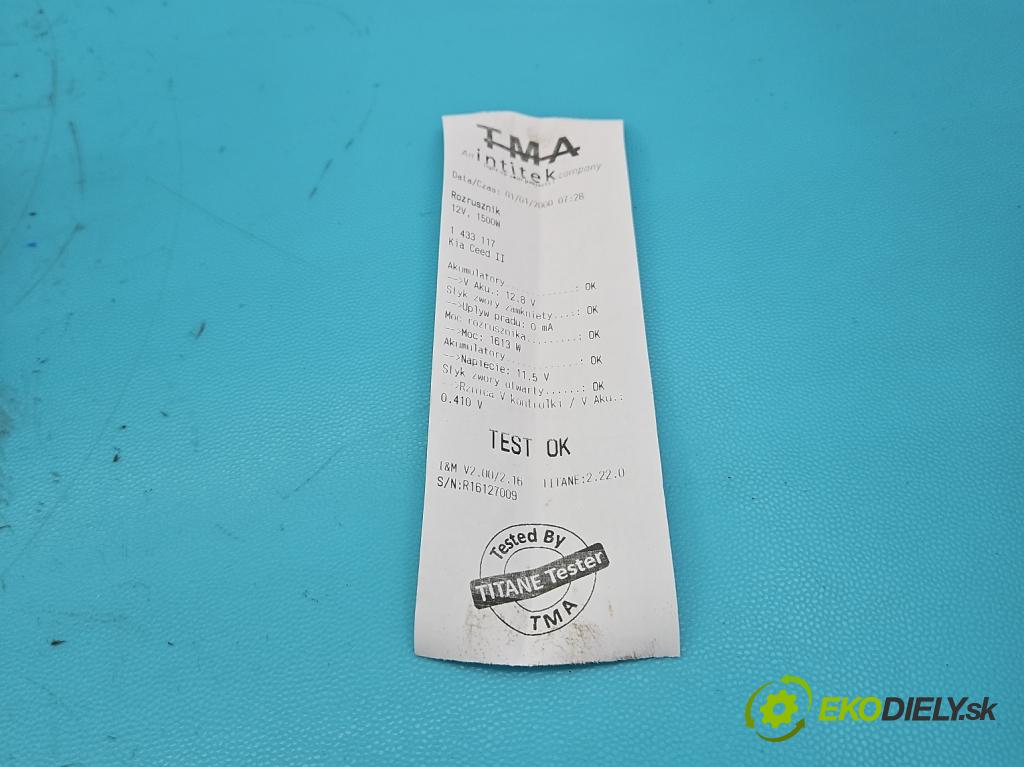 Kia Ceed II 2012-2018 1.6 GDI 135 hp manual 99 kW 1591 cm3 5- startér: 36100-2B220 (Startéry)