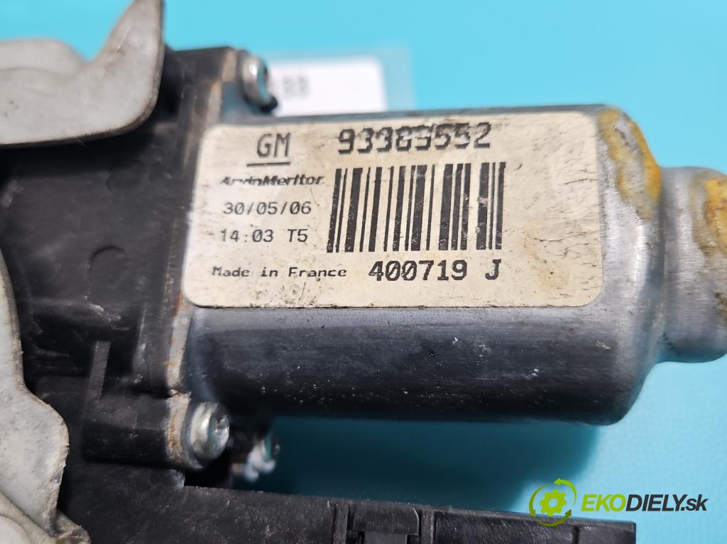 Opel Meriva A 2002-2010 1.6 16V 105 HP manual 77 kW 1598 cm3 5- mechanizmus okna predné pravý