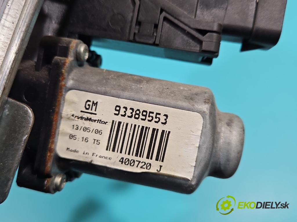 Opel Meriva A 2002-2010 1.6 16V 105 hp manual 77 kW 1598 cm3 5- mechanismus stahování zadní levý 93389553