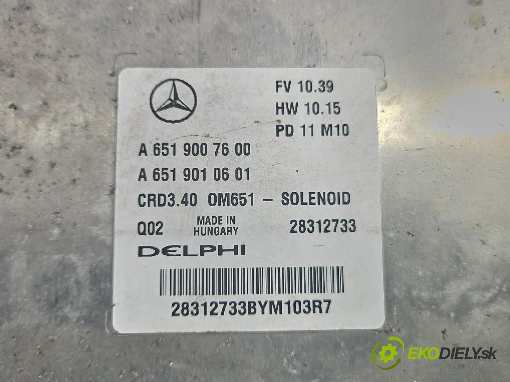 Mercedes B W246  2011-2018 1.8 CDI 109 HP automatic 80 kW 1796 cm3 5- riadiaca jednotka motora A6519007600