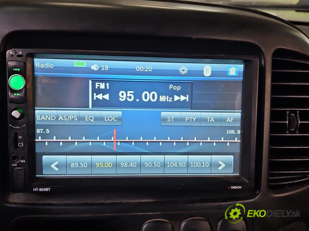 Ford Maverick II 2001-2007 2.0 16V 124hp manual 91 kW 1989 cm3 5- Radio HT-869BT