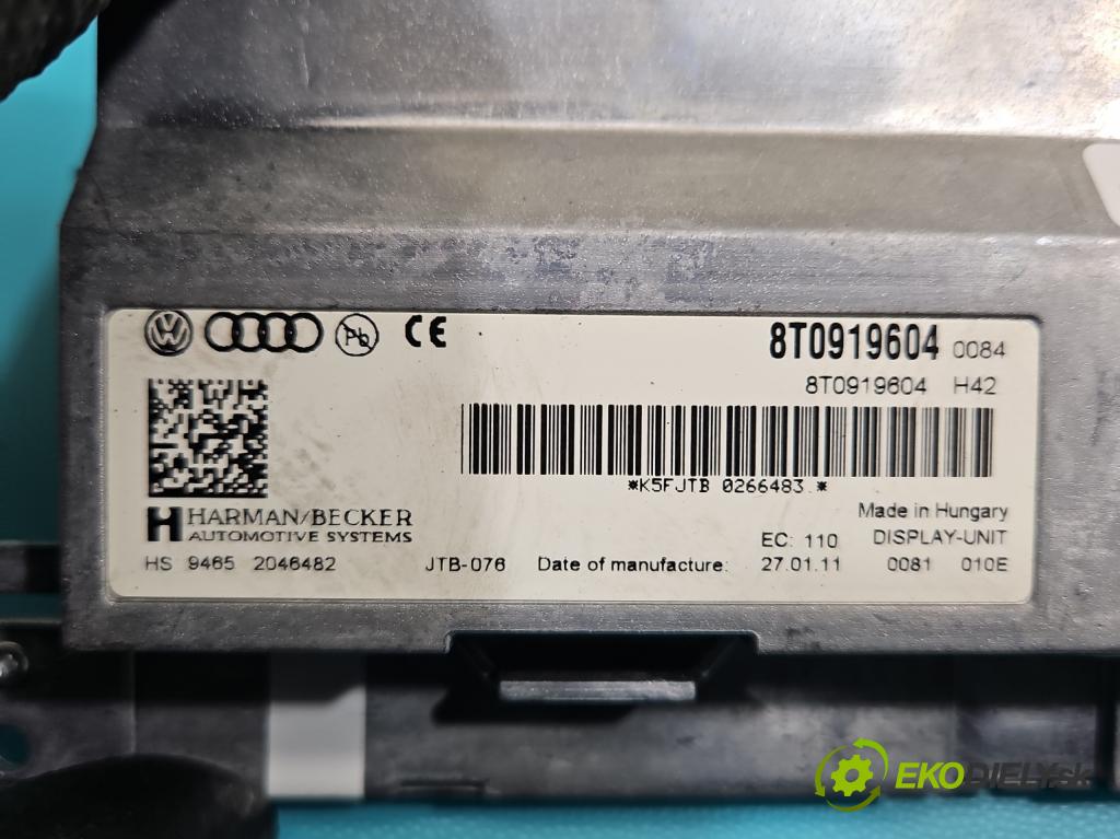 Audi A4 B8 2007-2015 2.0 tdi 143 HP automatic 105 kW 1968 cm3 5- Zobrazit: 8T0919604 (Prístrojová doska, displej)