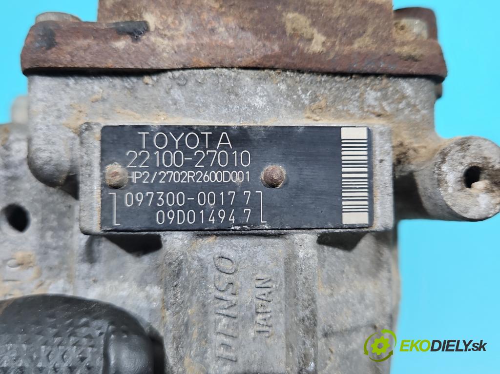 Toyota Corolla Verso I 2001-2004 2.0 D4D 90 HP manual 66 kW 1995 cm3 5- čerpadlo vstrekovacia 22100-27010 (Vstrekovacie čerpadlo)