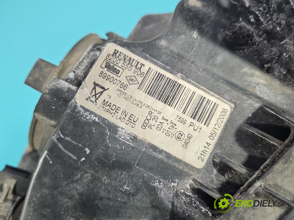 Renault Laguna II 2001-2007 2.0 dci 150 HP manual 110 kW 1995 cm3 5- Reflektor: pravý 8200555906 (Svetlo predné pravé)