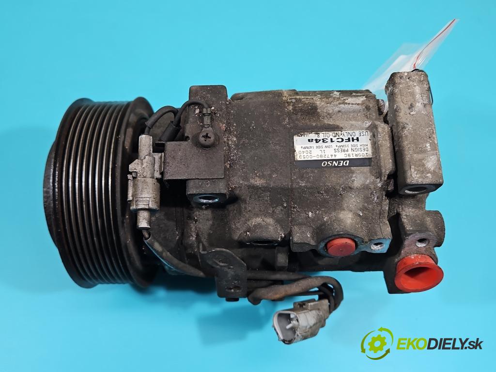 Toyota Land Cruiser J200 2007- 4.5 V8 D4D 286 HP automatic 210 kW 4461 cm3 5- Kompresor: klimatizácie 447280-0053 (Kompresor klimatizácie)