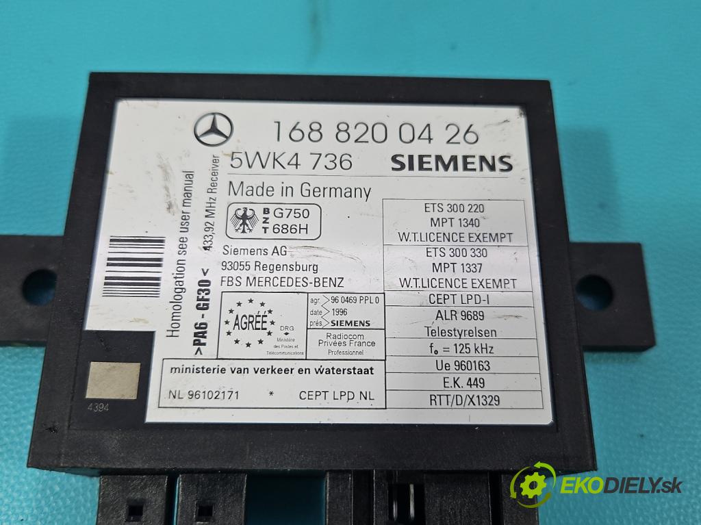Mercedes A W168 1997-2004 1.9 125 HP manual 92 kW 1898 cm3 5- riadiaca jednotka motora A1661402900
