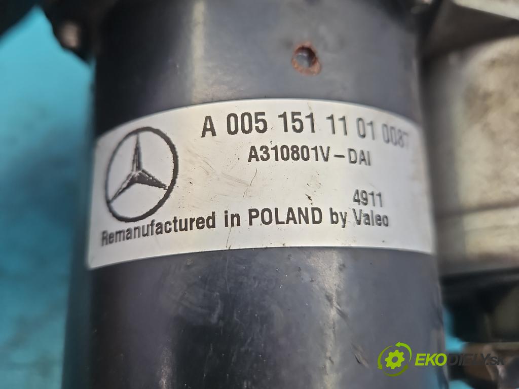 Mercedes A W168 1997-2004 1.9 125 HP manual 92 kW 1898 cm3 5- štartér  (Štartér)
