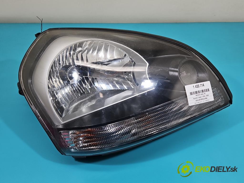 Hyundai Tucson I 2004-2009 2.0 16V 141 HP manual 104 kW 1975 cm3 5- Reflektor: pravý 92102-2EXXX (Svetlo predné pravé)
