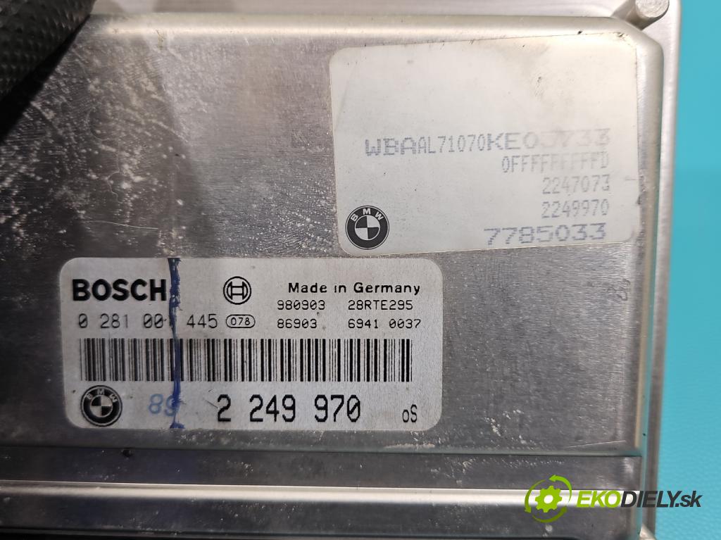 Bmw 3 E46 1998-2007 2.0d (M47): 136 HP manual 100 kW 1951 cm3 4- riadiaca jednotka motora 0281001445