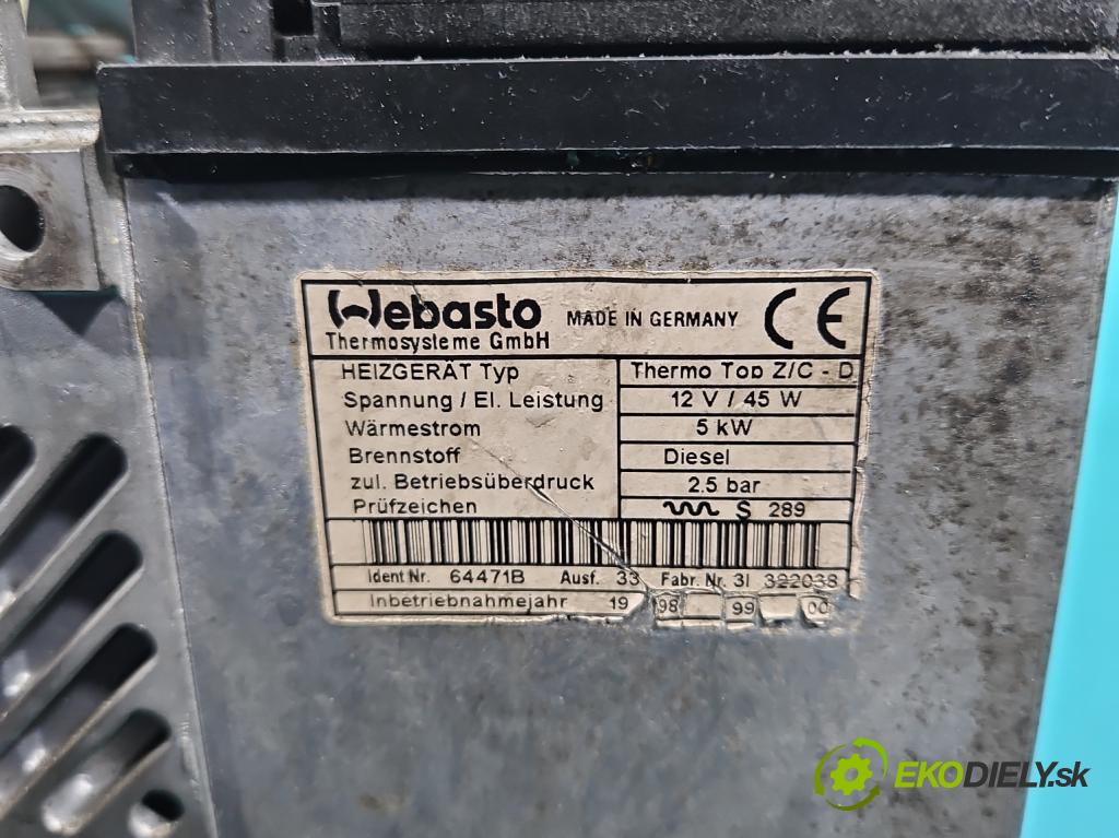 Bmw 3 E46 1998-2007 2.0d (M47) 136hp manual 100 kW 1951 cm3 4- Webasto 8383759 (Webasto (nezávislé topení))