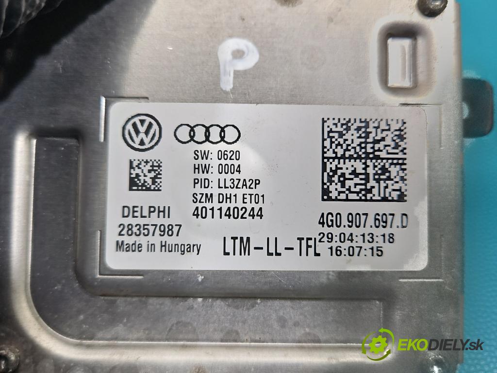 Audi A4 B8 2007-2015 2.0 TFSI 211KM automatic 155 kW 1984 cm3 5- střídač: xenon 4G0907697D (Riadiaca jednotka xenónu)
