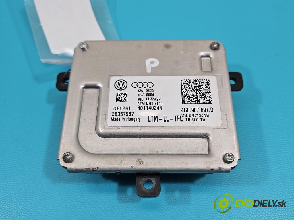 Audi A4 B8 2007-2015 2.0 TFSI 211KM automatic 155 kW 1984 cm3 5- střídač: xenon 4G0907697D (Riadiaca jednotka xenónu)