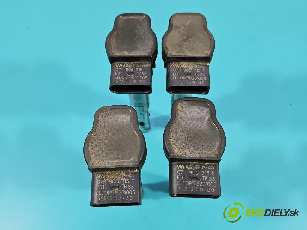 Audi A4 B8 2007-2015 2.0 TFSI 211KM automatic 155 kW 1984 cm3 5- cievka zapaľovacia 07K905715F (Zapaľovacie cievky, moduly)