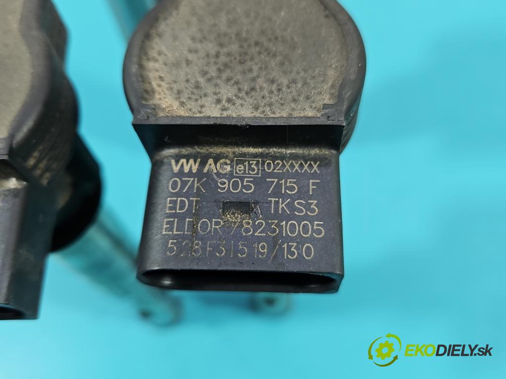 Audi A4 B8 2007-2015 2.0 TFSI 211KM automatic 155 kW 1984 cm3 5- cievka zapaľovacia 07K905715F (Zapaľovacie cievky, moduly)