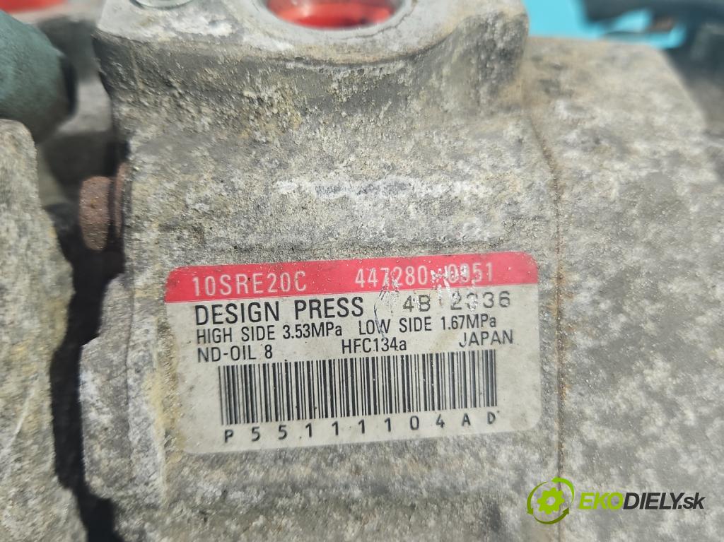 Dodge Caravan V 2007-2020 3.6 V6 automatic 211 kW 3605 cm3 5- Kompresor: klimatizácie 447280-0951 (Kompresor klimatizácie)