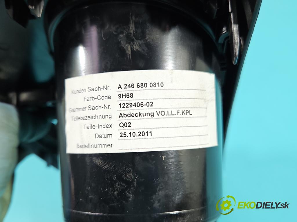 Mercedes B W246  2011-2018 1.8 CDI 109 hp automatic 80 kW 1796 cm3 5- Rukojeť: na napoje: A2466800810 (Úchyty)