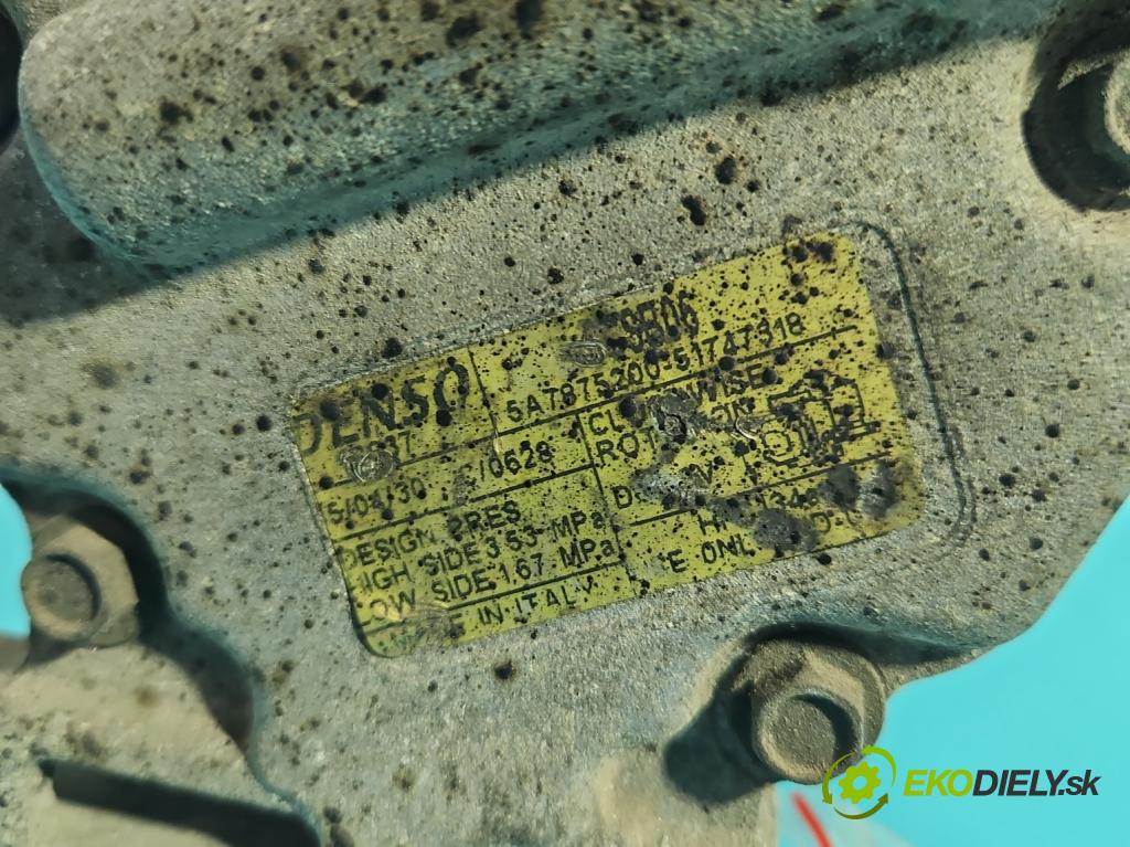 Fiat Idea 1.4 16V (843A1000) 95 HP manual 70 kW 1368 cm3 5- Kompresor: klimatizácie 5A7875200-51747318 (Kompresor klimatizácie)