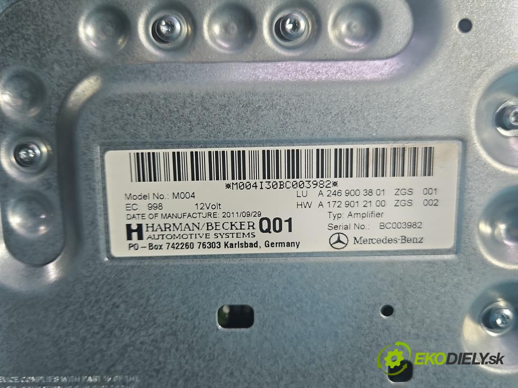 Mercedes B W246  2011-2018 1.8 CDI 109 hp automatic 80 kW 1796 cm3 5- Zesilovač: A2469003801 (Zesilovače)