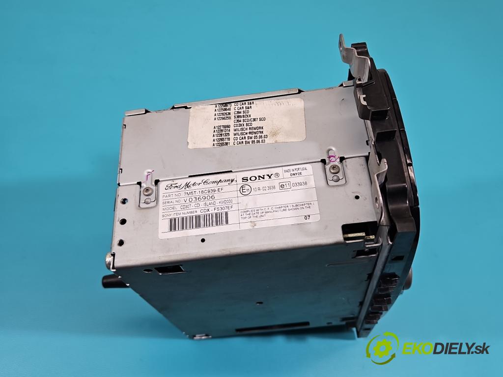 Ford Focus Mk2 2004-2011 1.6 tdci 109 HP manual 80 kW 1560 cm3 5- Radio originál 7M5T-18C939-EF