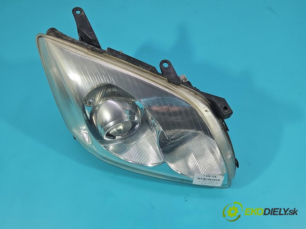 Toyota Avensis II T25 2003-2008 2.2 D-CAT 177 HP manual 130 kW 2231 cm3 5- Reflektor: pravý  (Svetlo predné pravé)