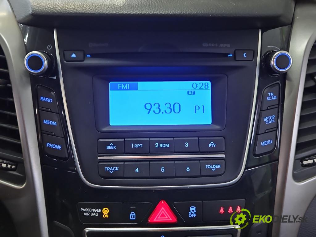 Hyundai I30 II 2012-2016 1.4 16V 100 HP manual 73,2 kW 1396 cm3 5- Radio originál 96170-A6210GU