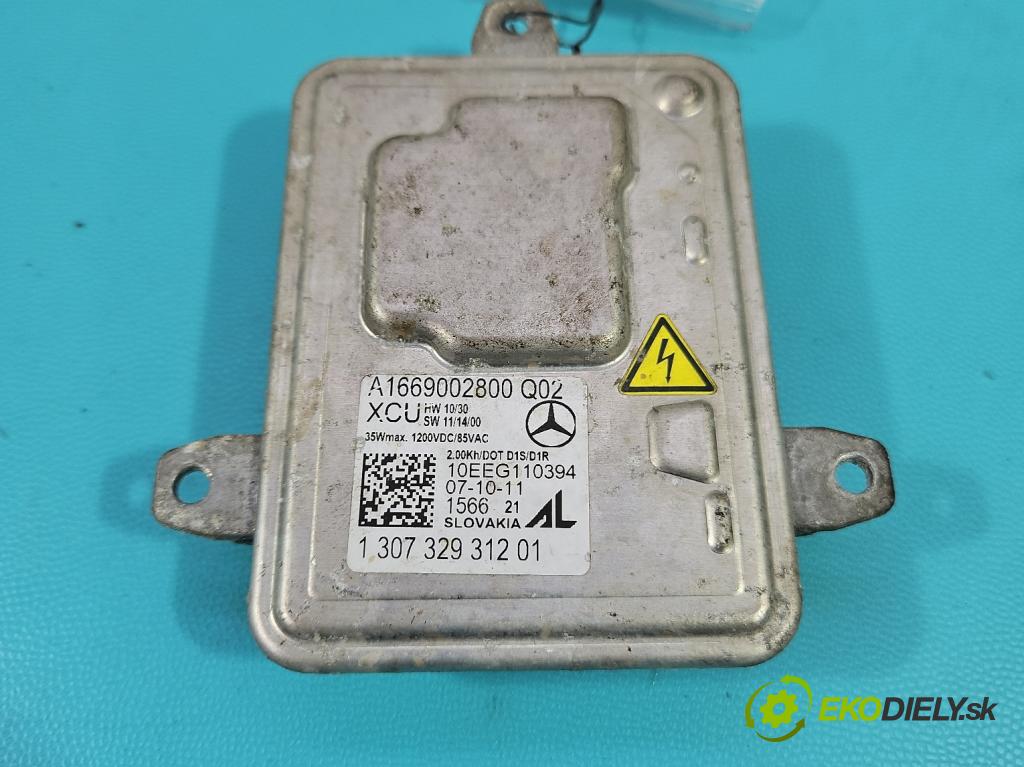 Mercedes B W246  2011-2018 1.8 CDI 109 HP automatic 80 kW 1796 cm3 5- střídač: xenon A1669002800 (Riadiaca jednotka xenónu)