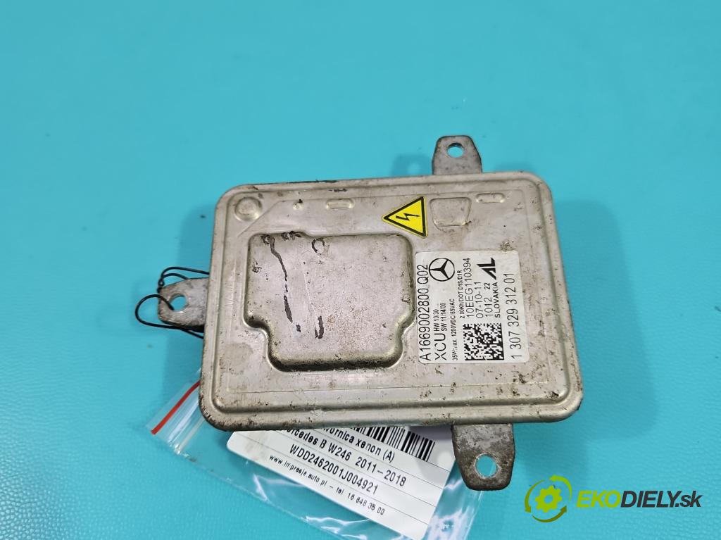 Mercedes B W246  2011-2018 1.8 CDI 109 HP automatic 80 kW 1796 cm3 5- střídač: xenon A1669002800Q02 (Riadiace jednotky xenónu)