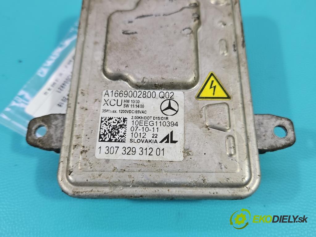 Mercedes B W246  2011-2018 1.8 CDI 109 HP automatic 80 kW 1796 cm3 5- střídač: xenon A1669002800Q02 (Riadiace jednotky xenónu)
