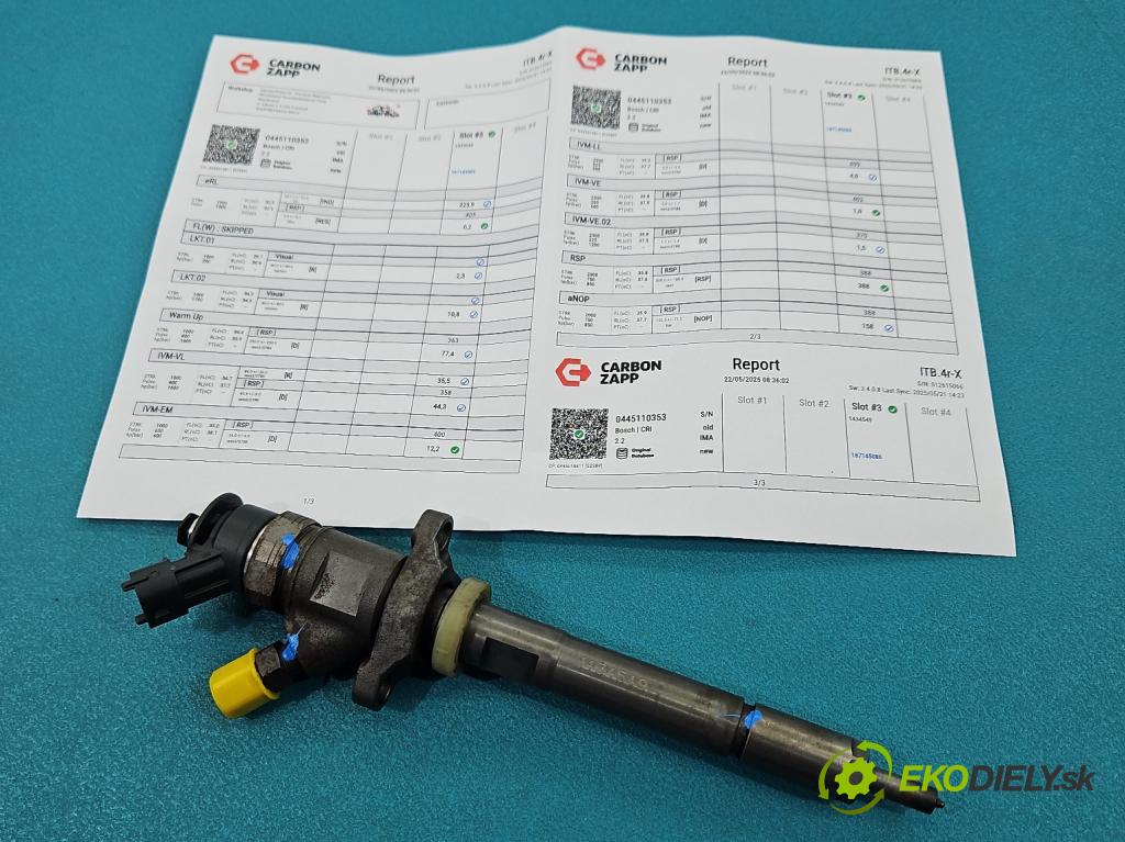 Ford Focus Mk2 2004-2011 1.6 tdci 109 HP manual 80 kW 1560 cm3 5- vstrek 0445110353 (Vstrekovač paliva)