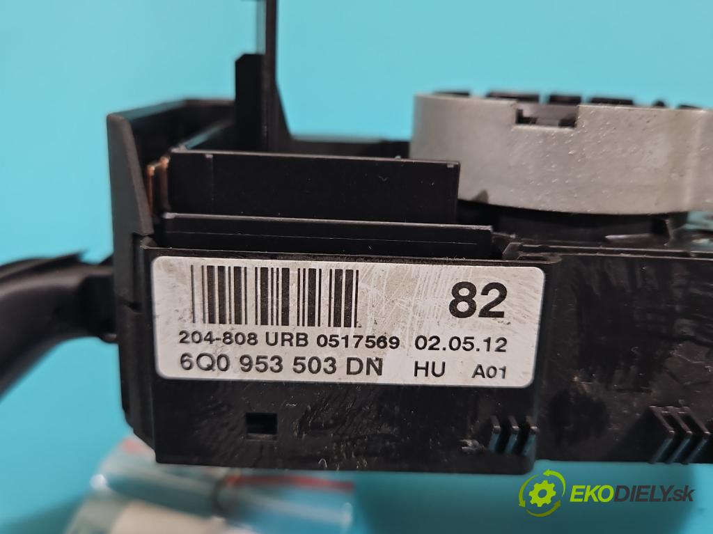 Skoda Fabia II 2007-2014 1.2 12V 69KM manual 51 kW 1198 cm3 5- prepínač komplex: 6Q0953503DN (Prepínacie páčky pod volantom)