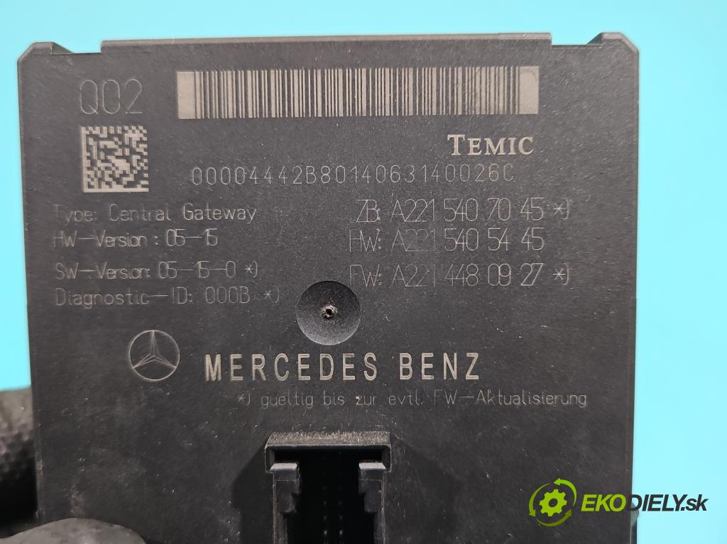 Mercedes S W221 2005-2013 3.0 CDI 211KM automatic 155 kW 2987 cm3 4- riadiaca jednotka ostatné A2215407045